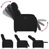 vidaXL Fauteuil inclinable Noir Tissu