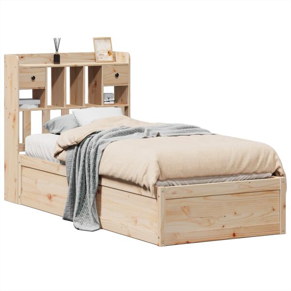 vidaXL Cadre de lit sans matelas 75x190 cm bois de pin massif