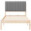 vidaXL Cadre de lit avec t&ecirc;te de lit rembourr&eacute;e Gris clair 90 x 190 cm