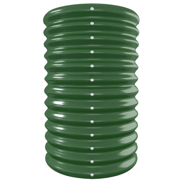 vidaXL Lit surélevé de jardin Acier enduit de poudre 332x40x68 cm Vert