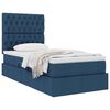vidaXL Lit avec rangement et matelas Bleu 90 x 190 cm Polyester
