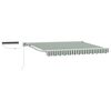 vidaXL Auvent r&eacute;tractable &eacute;lectrique Vert et blanc 3,5 x 2,5 m