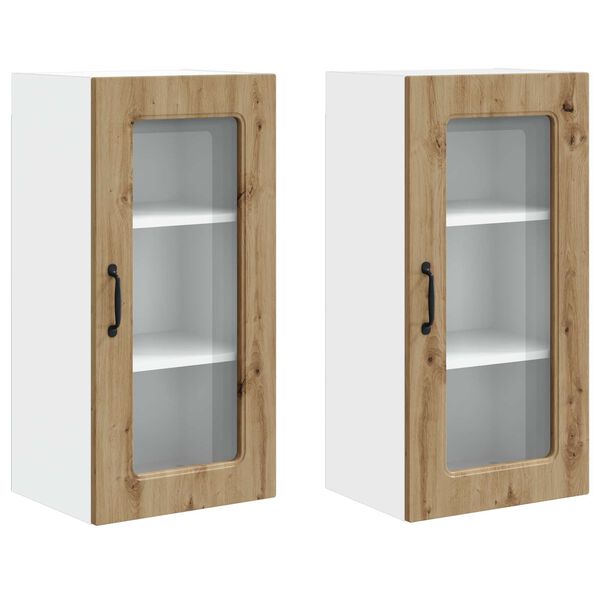 vidaXL Armoire de cuisine Kalmar 2 pcs Ch&ecirc;ne artisanal 40 x 31 x 80 cm