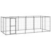 vidaXL Chenil ext&eacute;rieur Acier avec toit 12,1 m&sup2;