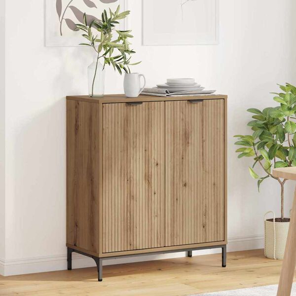 vidaXL Buffet Ch&ecirc;ne artisanal 69,5 x 33 x 82 cm Bois d'ing&eacute;nierie