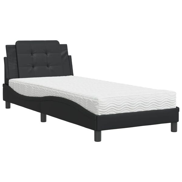 vidaXL Cadre de lit sans matelas Zadar noir 80x200 cm similicuir
