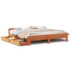 vidaXL Cadre de lit sans matelas cire marron 180x200cm bois pin massif