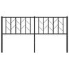 vidaXL T&ecirc;te de lit m&eacute;tal noir 160 cm