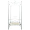 vidaXL Cadre de lit &agrave; baldaquin sans matelas blanc m&eacute;tal 90x200 cm