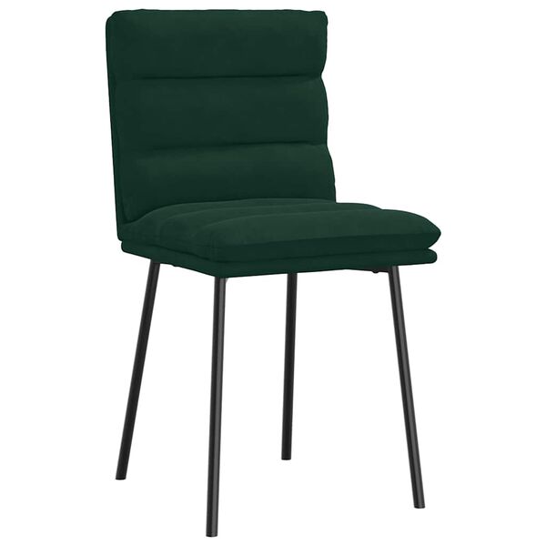 vidaXL Chaises &agrave; manger lot de 6 vert fonc&eacute; velours
