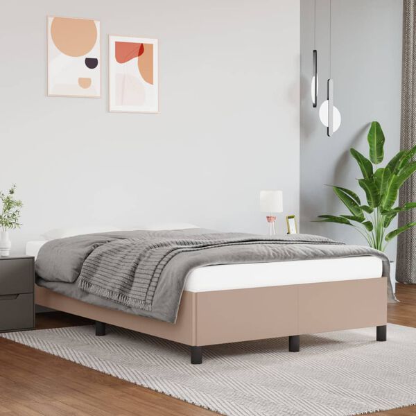 vidaXL Cadre de lit sans matelas cappuccino 120x200 cm similicuir
