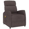 vidaXL Fauteuil de massage Marron fonc&eacute; Tissu