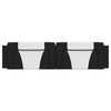 vidaXL Coussin de t&ecirc;te de lit Viana noir et blanc 200 cm similicuir