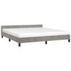 vidaXL Cadre de lit sans matelas gris clair 160x200 cm velours