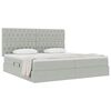 vidaXL Lit avec rangement et matelas Gris clair 200 x 200 cm Velours