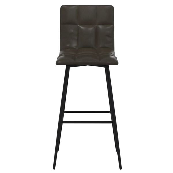 vidaXL Tabourets de bar lot de 2 gris similicuir