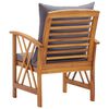 vidaXL Chaises de jardin avec coussins lot de 2 Bois d'acacia massif