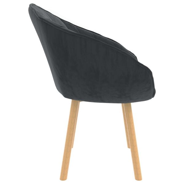 vidaXL Chaise de salle &agrave; manger Gris fonc&eacute; Velours