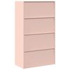vidaXL Armoire de rangement 2 pcs Rose 80 x 40 x 140 cm Acier