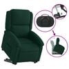 vidaXL Fauteuil inclinable Vert fonc&eacute; Velours
