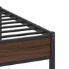 vidaXL Cadre de lit en m&eacute;tal sans matelas ch&ecirc;ne marron 200x200 cm