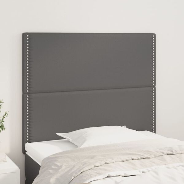 vidaXL T&ecirc;te de lit Gris 100x5x118/128 cm Similicuir
