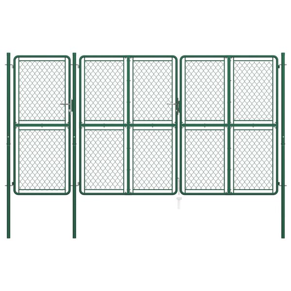 vidaXL Portail de jardin Acier 200x395 cm Vert