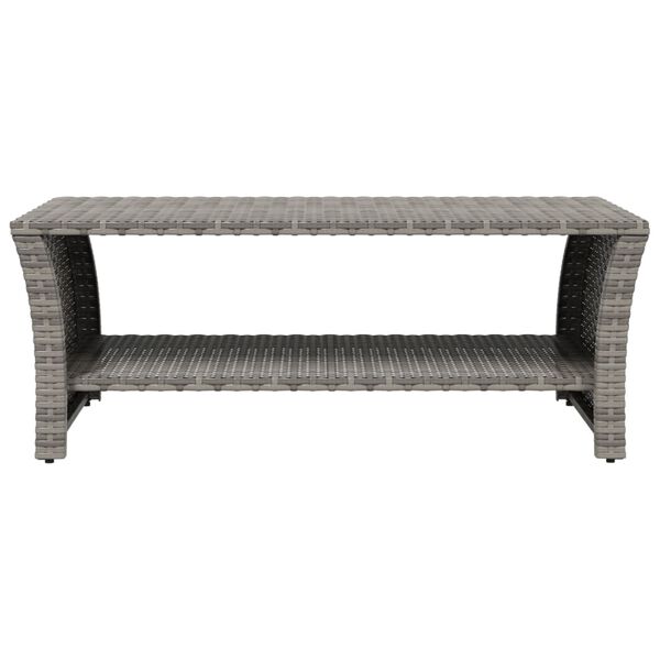 vidaXL Table basse gris 100x50x40 cm r&eacute;sine tress&eacute;e