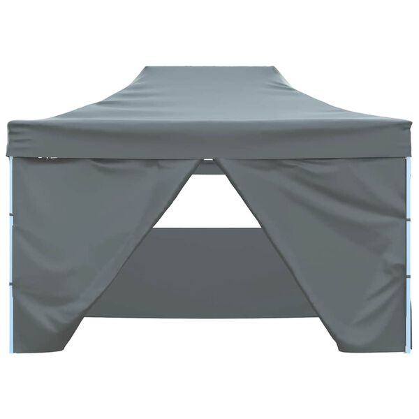 vidaXL Tente de réception pliable avec 4 parois 3x4 m Acier Anthracite