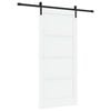 vidaXL Porte coulissante 93 x 202 cm Bois d'ing&eacute;nierie Blanc et noir