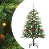 vidaXL Sapin de No&euml;l artificiel Vert 150 cm PVC et m&eacute;tal
