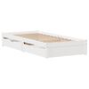 vidaXL Cadre de lit sans matelas blanc 100x200 cm bois de pin massif