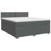 vidaXL Lit boxspring avec matelas Gris fonc&eacute; 160 x 200 cm Tissu