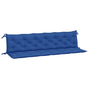 vidaXL Coussins de banc jardin lot de 2 bleu 200x50x7 cm tissu Oxford