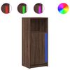 vidaXL Buffet avec LED ch&ecirc;ne marron 42,5x34x100 cm bois d'ing&eacute;nierie