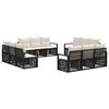 vidaXL Ensemble de canap&eacute; de jardin 12 pc 12 place Noir polyrotin