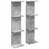 vidaXL &Eacute;tag&egrave;re Murale 2 pc Gris b&eacute;ton 22 x 15 x 100 cm