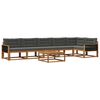 vidaXL Ensemble de canap&eacute;s d'ext&eacute;rieur 7 pcs Naturel et Anthracite