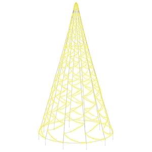 vidaXL Sapin de No&euml;l sur m&acirc;t de drapeau 3000 LED Blanc chaud 800 cm