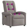 vidaXL Fauteuil de massage inclinable Taupe Tissu