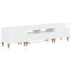 vidaXL Ensemble de 3 Meubles TV LED Blanc brillant Bois d'ing&eacute;nierie