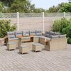 vidaXL Ensemble de canap&eacute; de jardin 14 pcs beige et gris clair