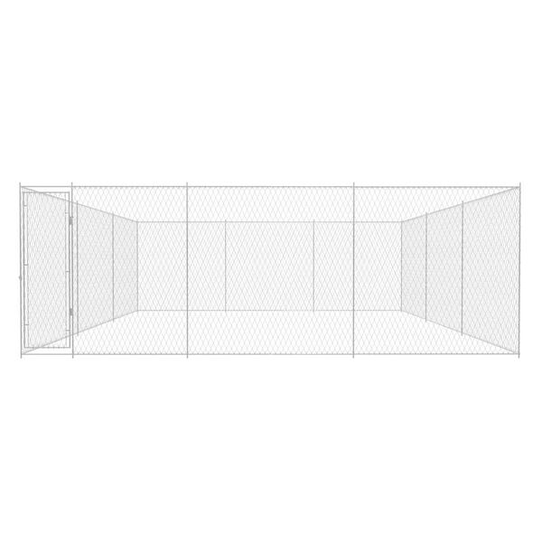 vidaXL Chenil extérieur pour chiens Acier galvanisé 570x570x185 cm