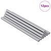 vidaXL Tige filet&eacute;e 12 pi&egrave;ces Argent&eacute; 6 x 120 mm Acier