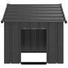 vidaXL Niche pour chien avec toit noir 83x130x85 cm acier galvanis&eacute;