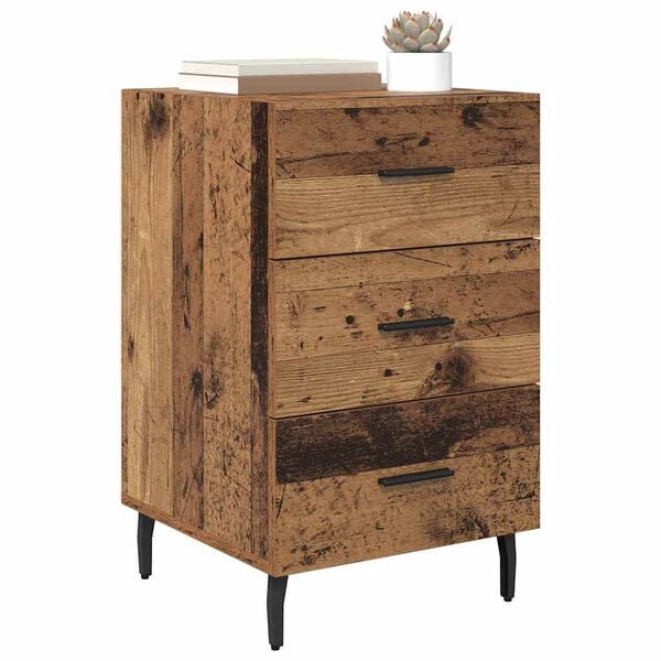 vidaXL Cabinet de chevet Bois ancien 40 x 40 x 66 cm Bois d'ingénierie