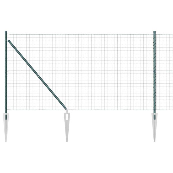 vidaXL Cl&ocirc;ture avec poteau Vert 1,4 x 10 m Acier et PVC