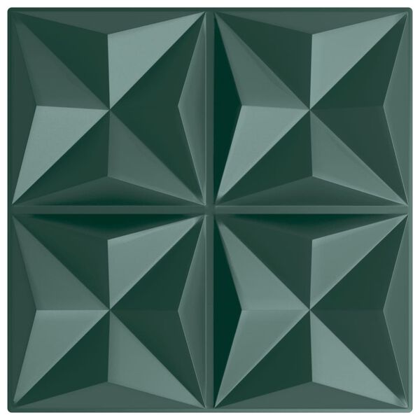 vidaXL Panneaux muraux 48 pcs vert 50x50 cm XPS 12 m&sup2; origami