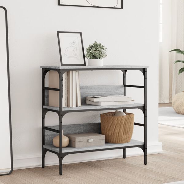 vidaXL Table console sonoma gris 75x32x75 cm bois d'ingénierie