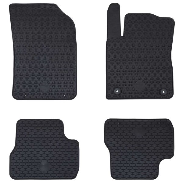 vidaXL Tapis de voiture 4 pcs Noir Adapt&eacute; pour C3 2017-2024 Caoutchouc